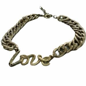 Vintage Twisted Curb Chain Bracelet Love 8"